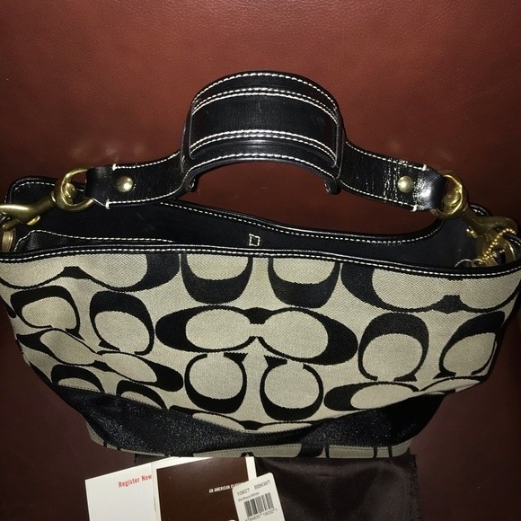 Coach Signature Stripe Hobo Bag NWT - Picture 3 of 4